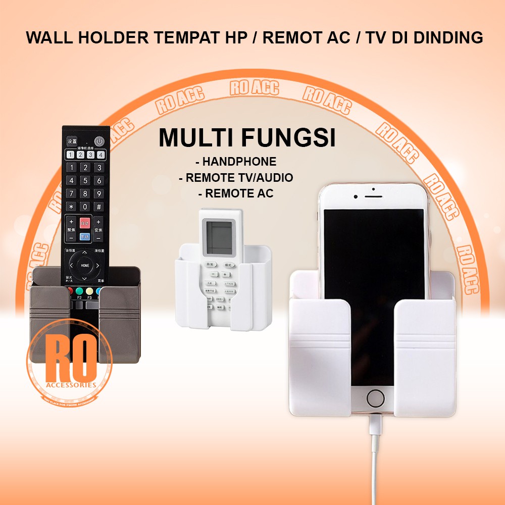 [RO ACC] NVN-P4 WALL HOLDER TEMPAT HP / REMOT AC / TV DI DINDING