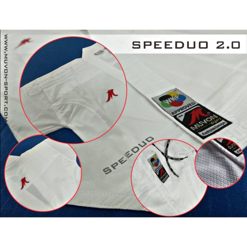 BAJU KARATE KUMITE MUVON SPEEDUO WKF APPROVED ORIGINAL