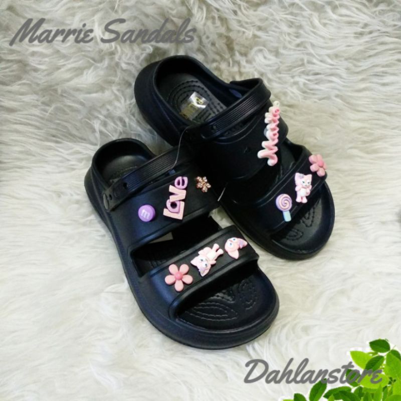 Marrie Strap 2 Black Hitam | Balance Original Sandal Sandals Sendal Fashion Wanita Murah Best Seller