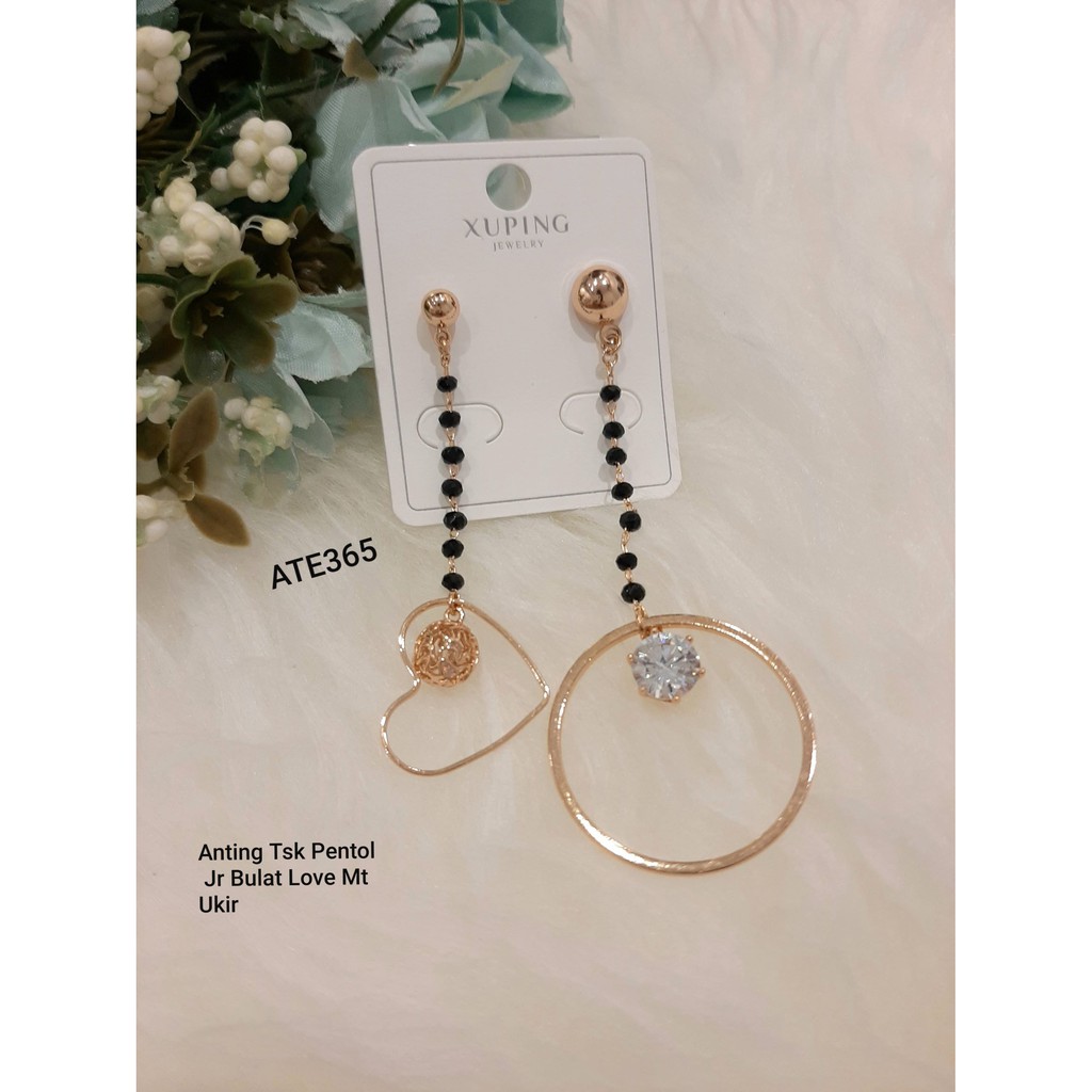 Anting Tusuk Emas Xuping Pentol Mt Bulat Love