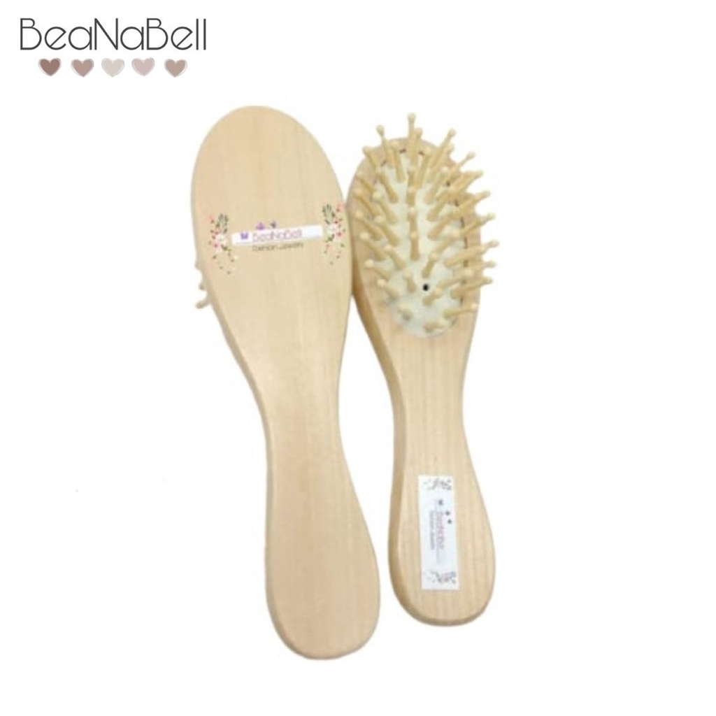 Beanabell Sisir Rambut Kayu Premium Good Quality - Ukuran 16,5 Cm X 4,5 Cm