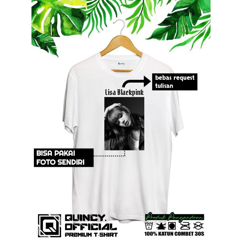 KAOS FOTO BISA REQUEST/KAOS FOTO LISA BLACKPINK/KAOS SABLON FOTO SATUAN