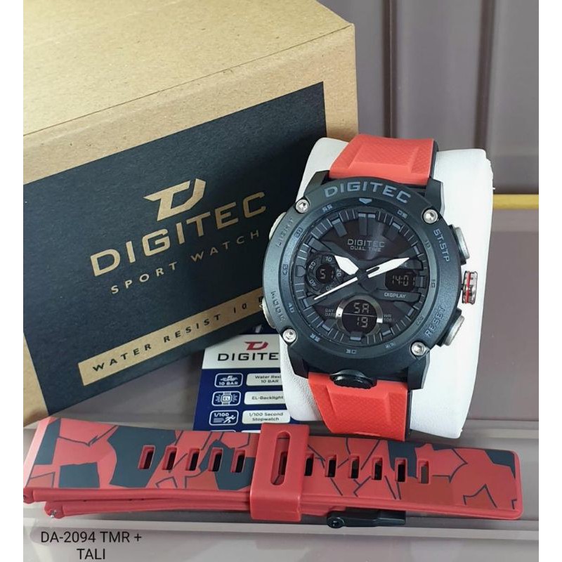 JAM TANGAN PRIA SPORTY KEREN DIGITEC 3094/3118 NEW FULL SET TALI CADANGAN ORIGINAL WATER RESIST