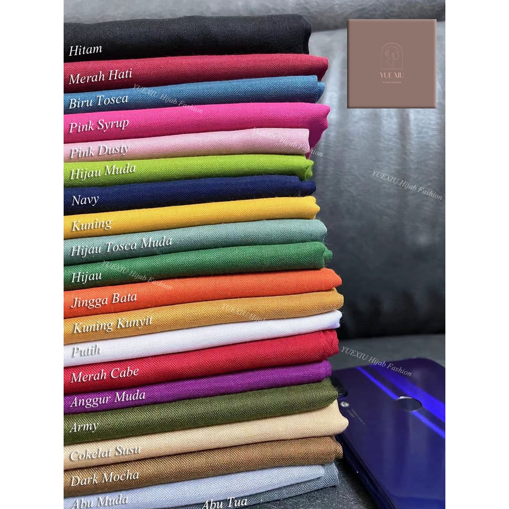 Murah Meichen Kerudung Hijab Paris Polos Segi Empat Jilbab Daily Basic Premium-4