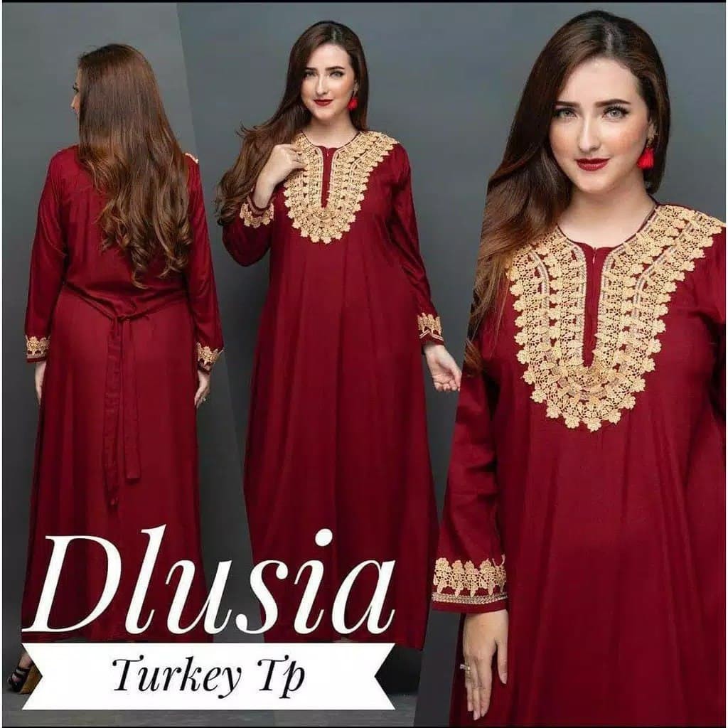 LONGDRESS DLUSIA TURKEY | DASTER ARAB RENDA MURAH TERBARU DASTER JUMBO COD MIDI