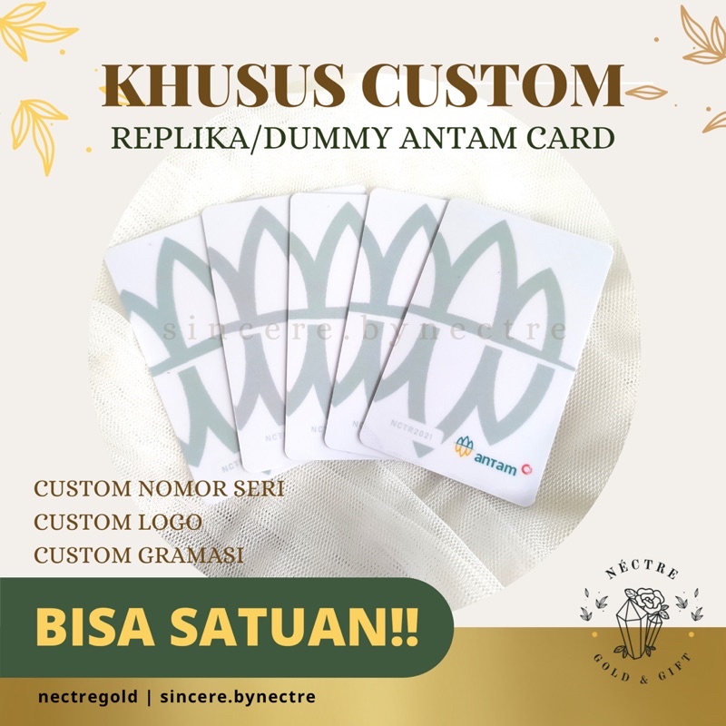 [𝐍𝐄𝐂𝐓𝐑𝐄] REPLIKA DUMMY ANTAM Card/Certicard Kartu CUSTOM Murah