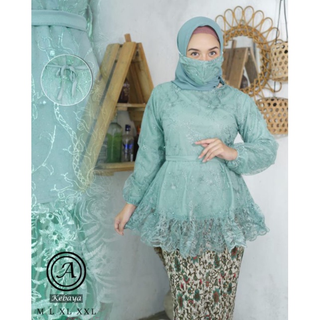 BLOUSE LESTY // BAHAN TILLE BORDIR MUTIARA // By Assyifa