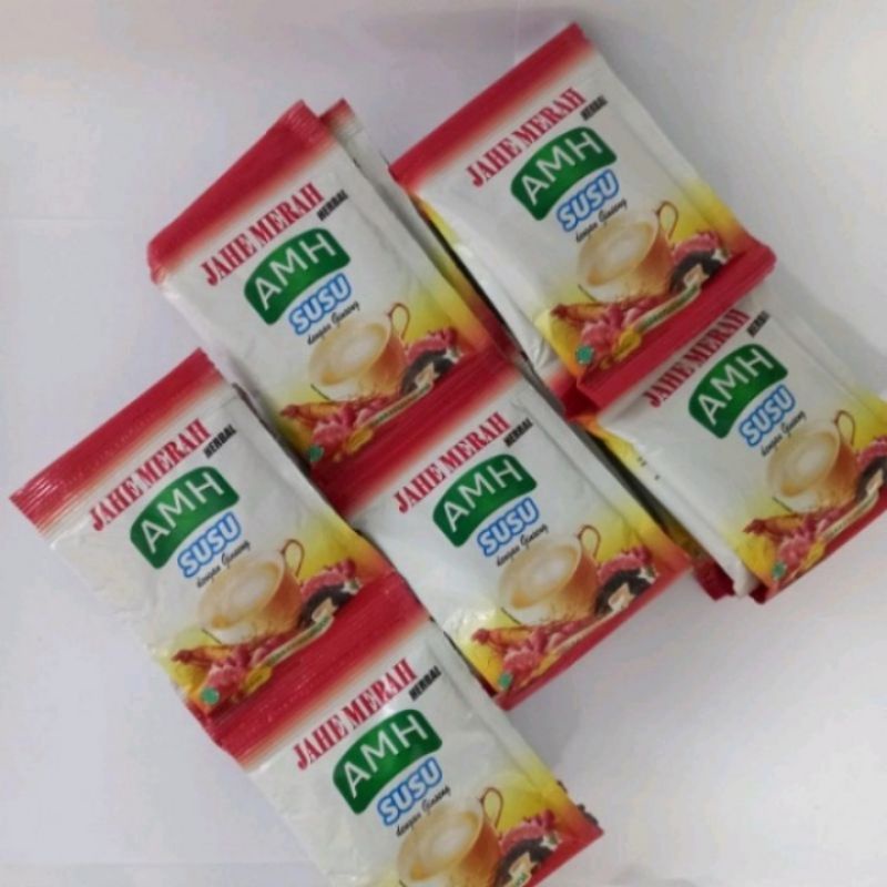 

Jahe Merah Amh Susu Ginseng Plus Habbatusauda / Minuman Herbal Penghangat Badan 10 Sachet