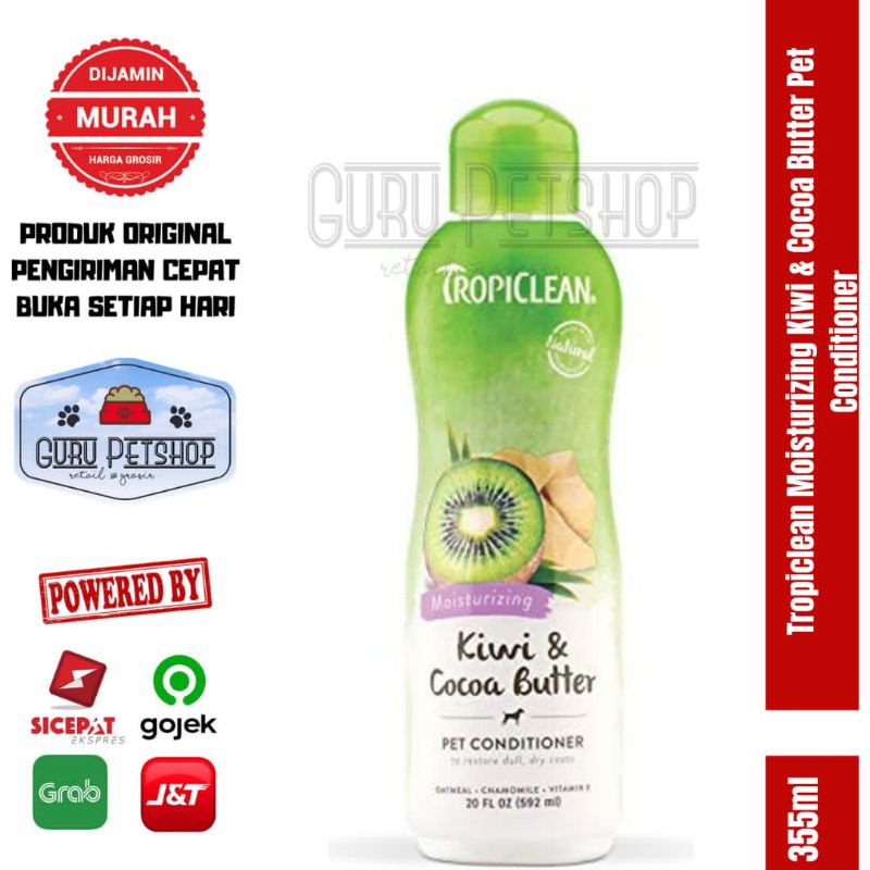 Tropiclean Conditioner Moisturizing Kiwi &amp; Cocoa Butter 355ml