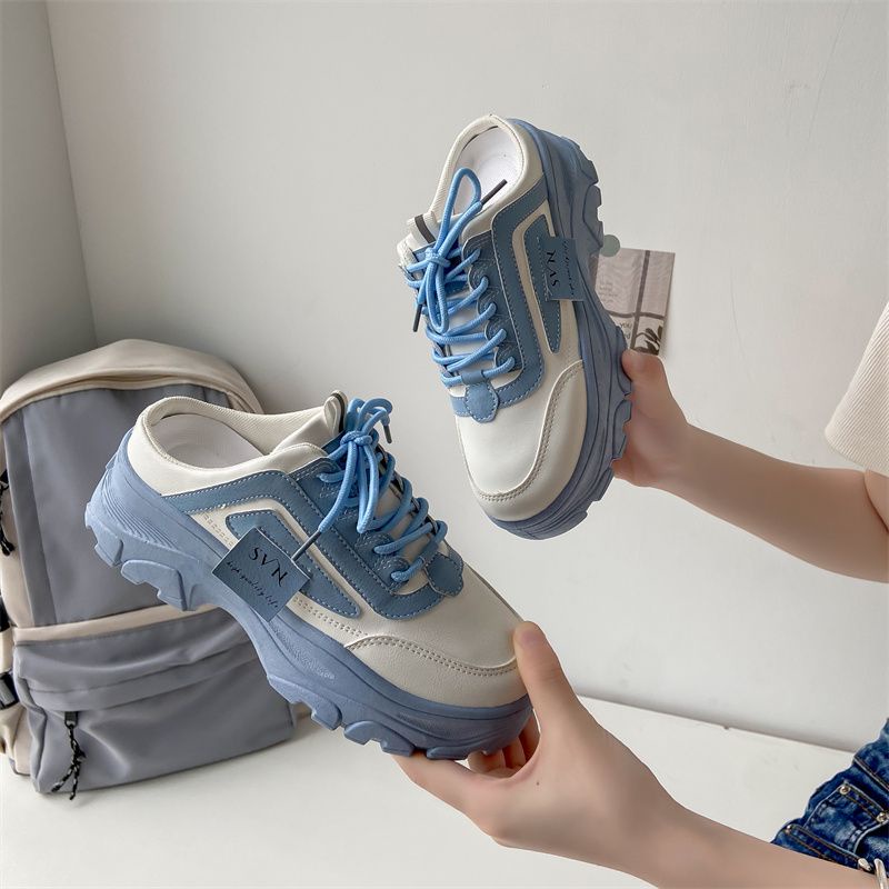 [GROSIR][COD] SEVEN_DAY SEPATU SNEAKERS WANITA KOREA IMPORT SPORT SHOES BIRU H-965