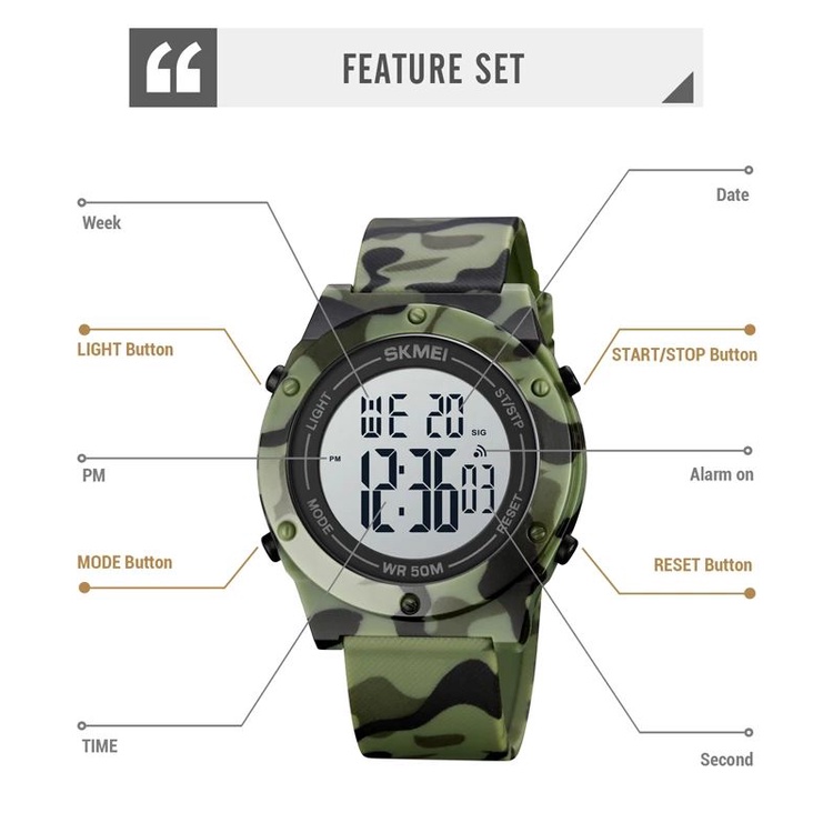 SKMEI 1772 Jam Tangan Pria Wanita Digital Chronograph Sport Watch Anti Air Tali Rubber WATCHKITE WKOS