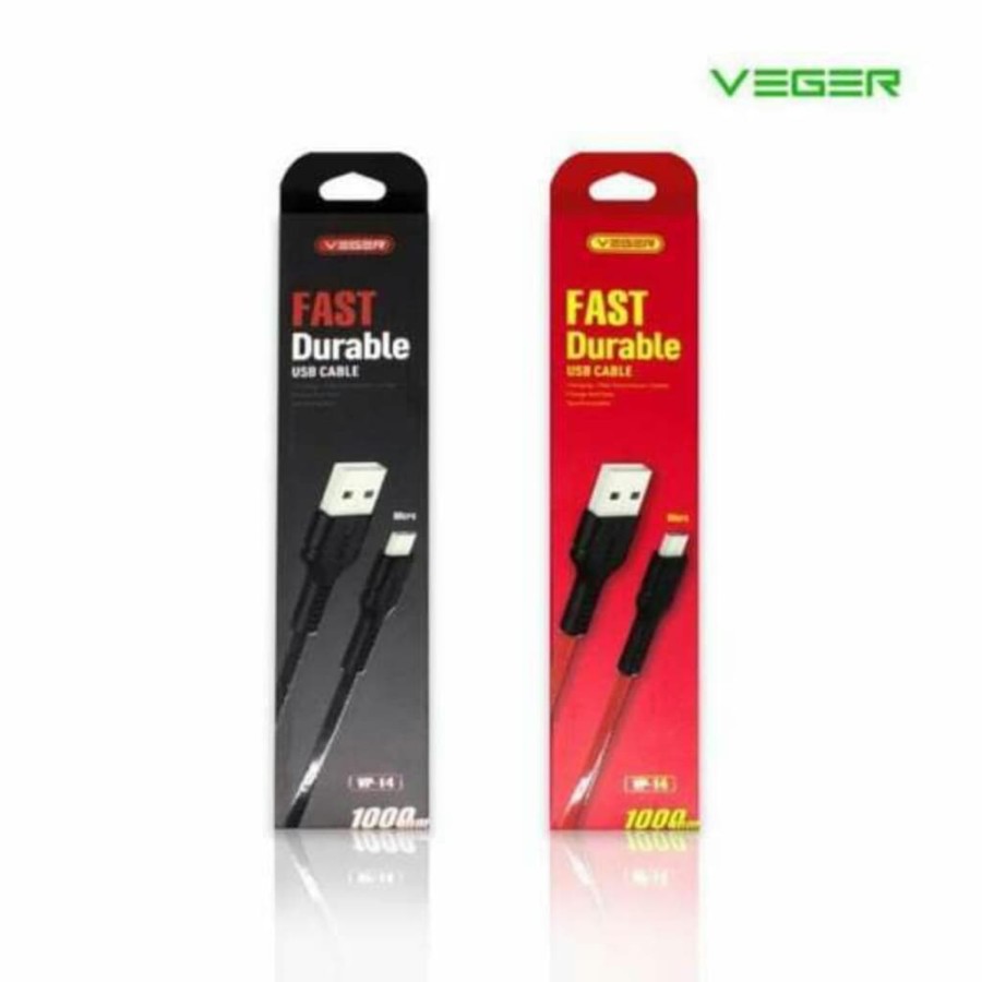 Kabel Tipe C VEGER VP-14 Kabel Data Type C fast Charging 3.0 100CM