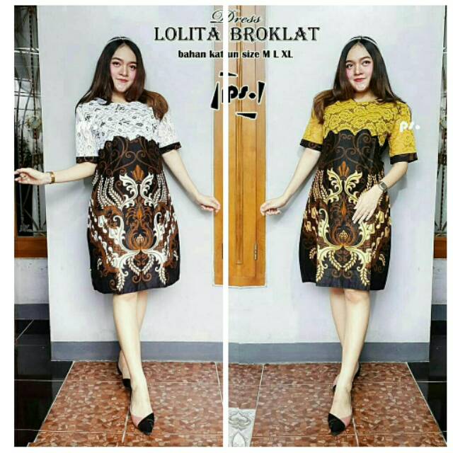 GROSIR DRESS BATIK LOLITA BROKLAT