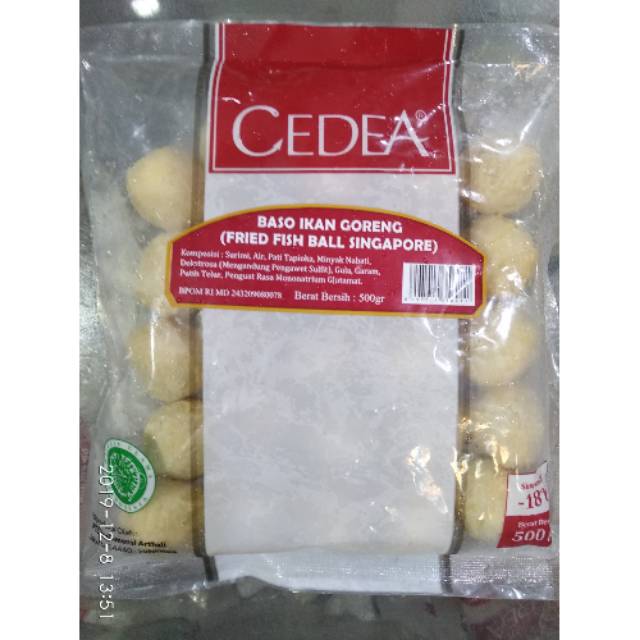 

Cedea fried fish ball singapore 500gr bakso ikan goreng
