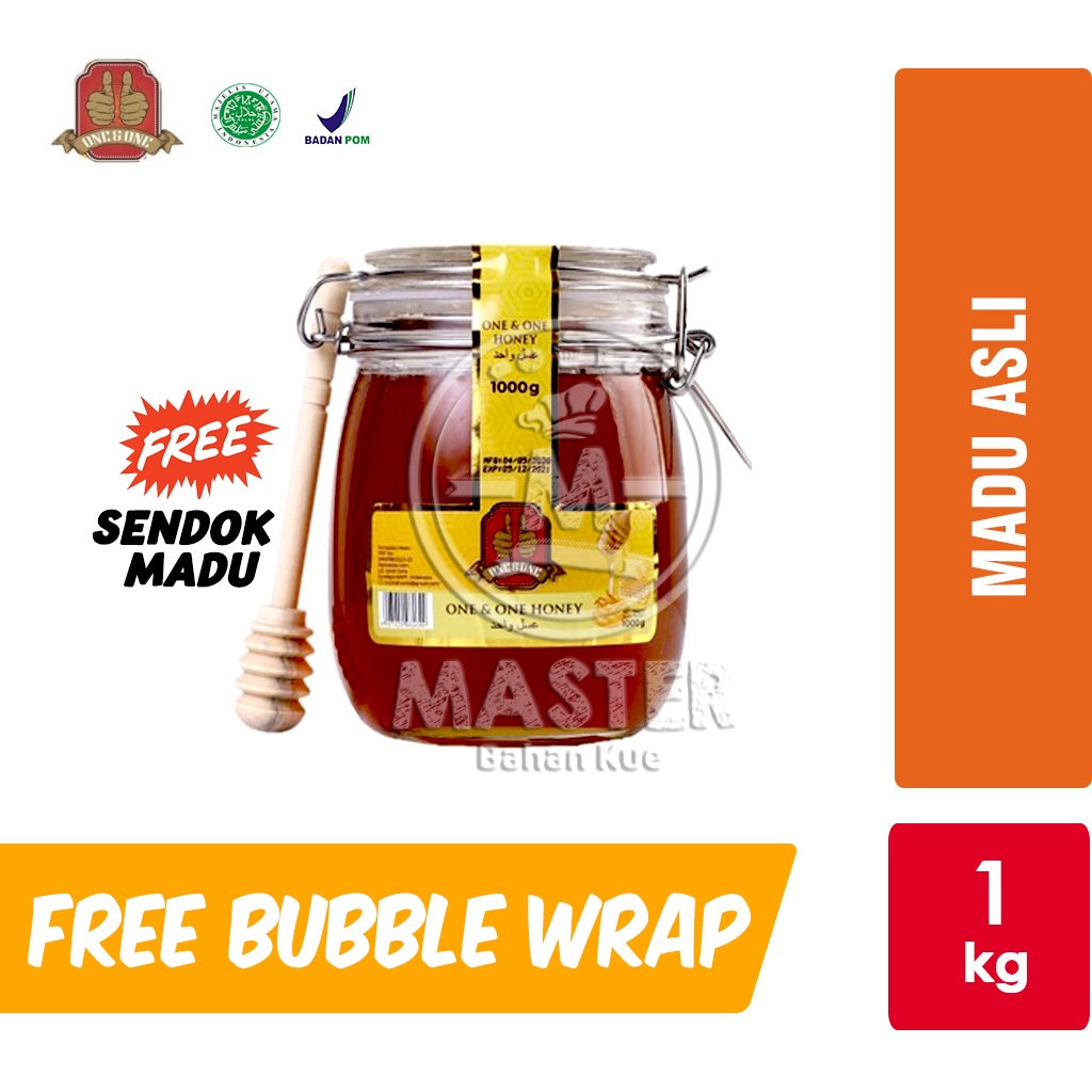 

Madu One & One / Honey / Madu Murni [Toples Kaca 1kg]