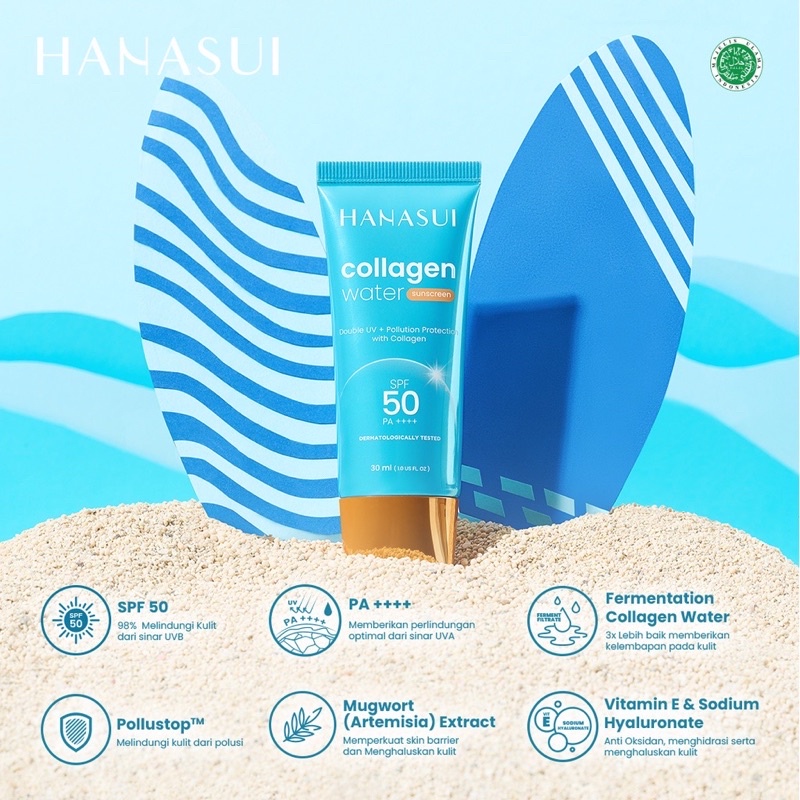 HANASUI Collagen Water Sunscreen Indonesia / Gentle Cleanser Power Essence Toner Serum Day Night Cream Spot Gel Lip Sleeping Cream Mud Peel Off Mask Masker Body Lotion Spa Exfoliating Gel Soap / Men Naturgo Flawless Glow Acne Treatment Mattedorable Paket