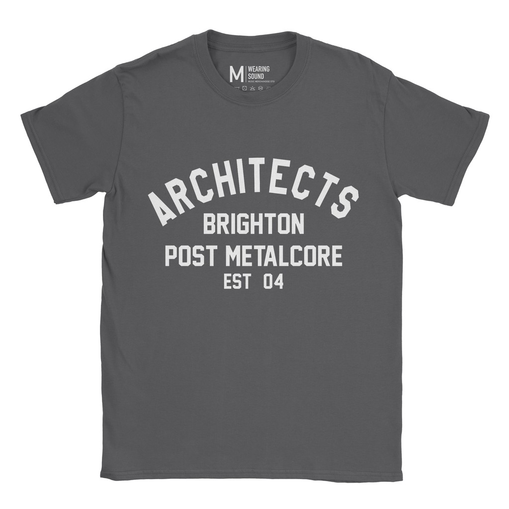 Baju Kaos Band Architects Metalcore Charcoal
