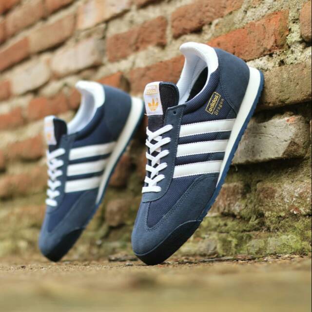 SALEE.. Sepatu casual ADIDAS DRAGON "NAVY'' + box