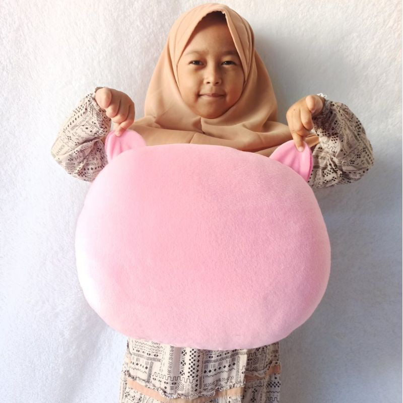 boneka bantal kepala karakter kucing cantik