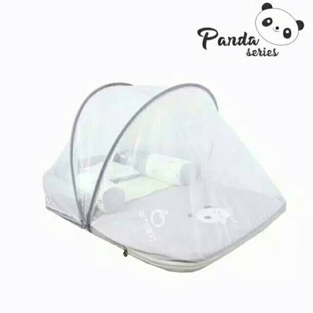 Omiland Kasur Lipat Oval Bumper Kelambu Panda Series OBK5311