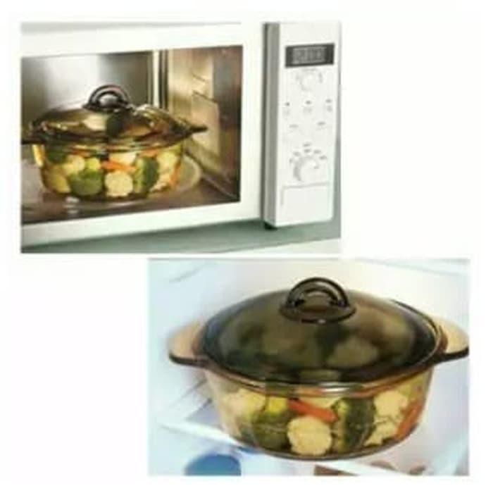 LUMINARC PANCI KACA VITRO AMBER BLOOMING 2L/ PANCI KACA OVEN MICROWAVE