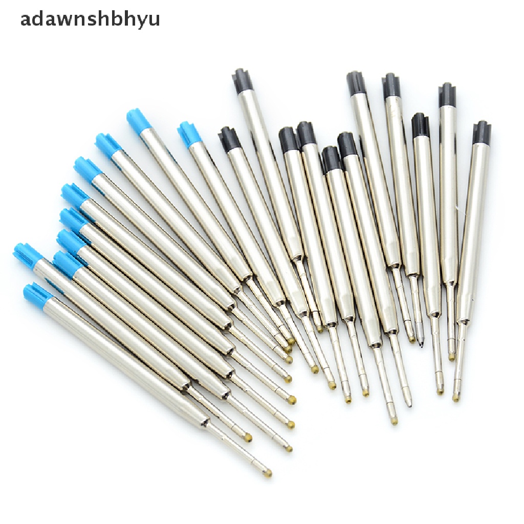 Adawnshbhyu 10pcs Tinta Biru parker style standard 1.0mm ballpoint pen refills nib medium