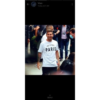 KAOS MESSI PSG ICIC EST PARIS BAJU MESSI KATUN COMBED 30S