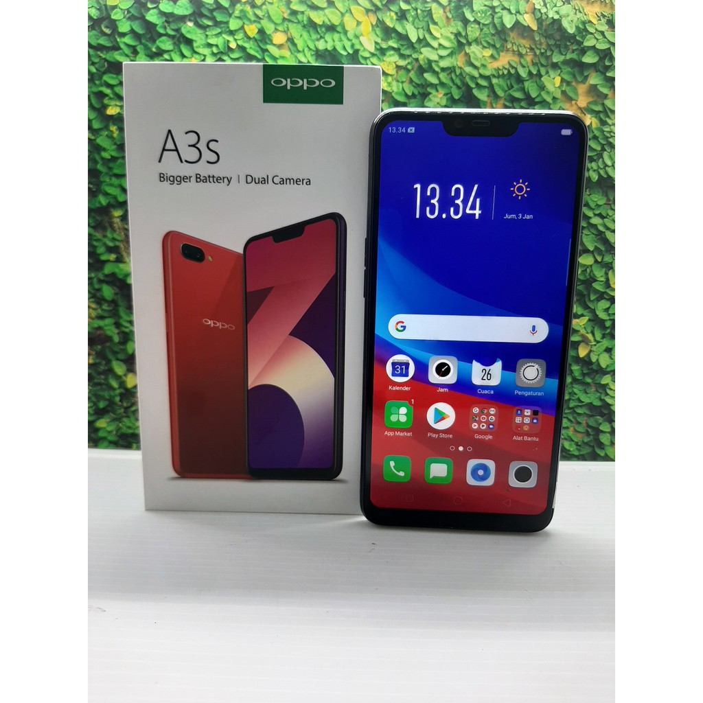 Hp Second Oppo A3s 2 16gb Fullset No Headset Handphone Second Hp Seken Handphone Seken Murah Shopee Indonesia