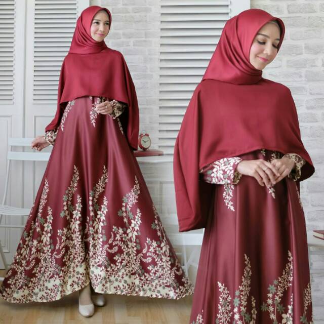 FREYA Gamis maxi dress syari REAL PIC terbaru