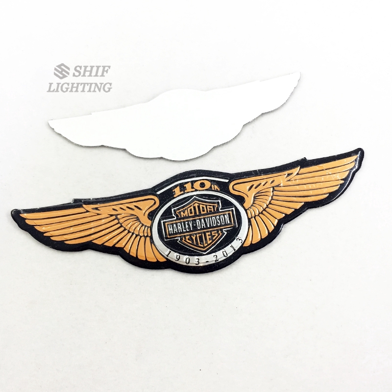 1x Sepeda Motor Harley Davidson Alumunium 110motor Motor Emblem Hias Badge Sticker Decal