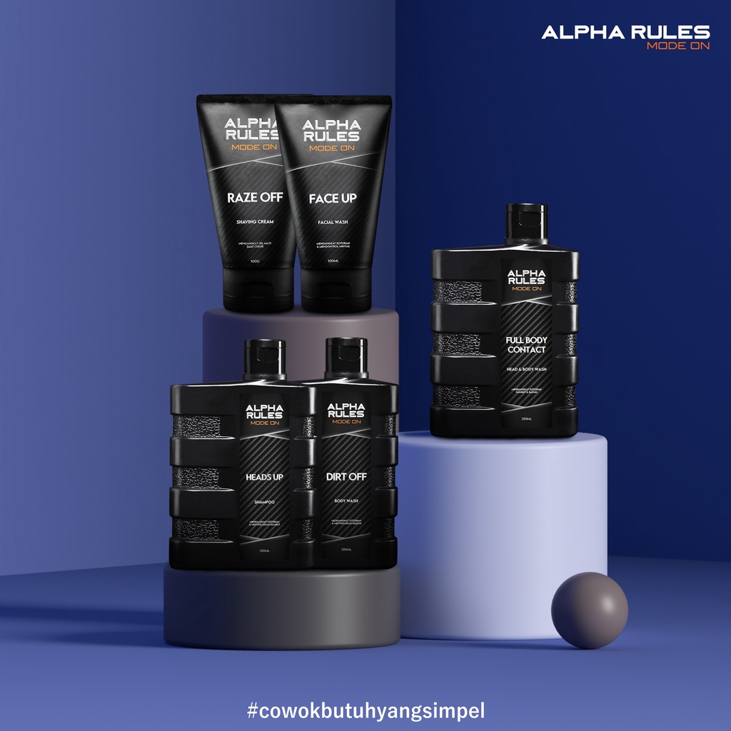 ALPHA RULES Heads Up Shampoo 250ml ORIGINAL