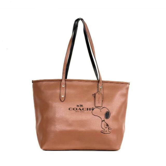 COACH Snoopy City Zip Tote totebag peanuts movie tas