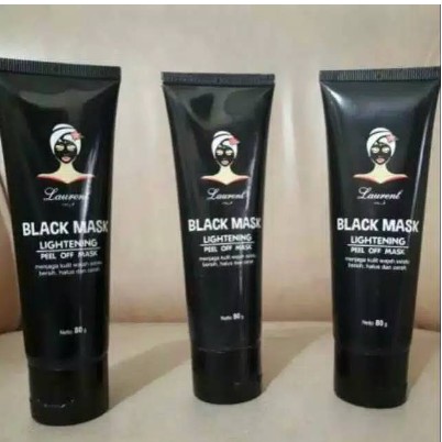 Laurent Lightening Peel Off Face Mask Black 80 g - Masker Wajah TUBE