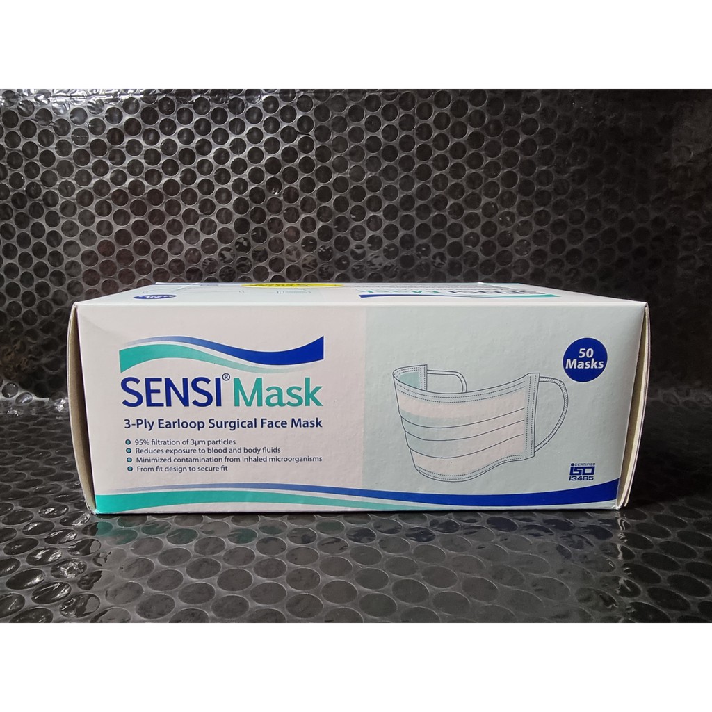 SENSI Mask Earloop 3ply isi 50/Surgical Face Mask/Masker Earloop 3ply