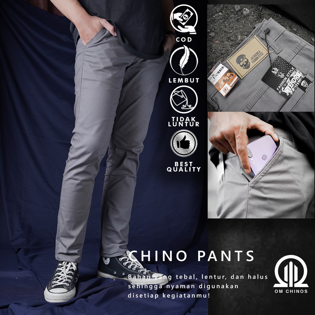 Celana Panjang Pria Chino Pants Slim fit Casual Oversize Distro Premium