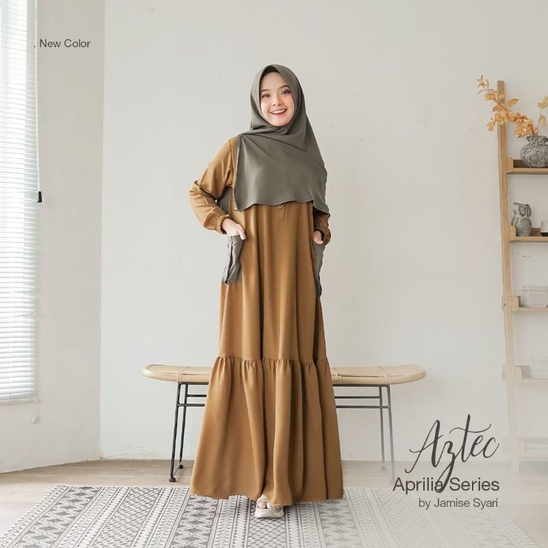 Aprilia Series - Aztec | Jamise Syari | Faezia Official Shop | Gamis Khimar Syari | Dress
