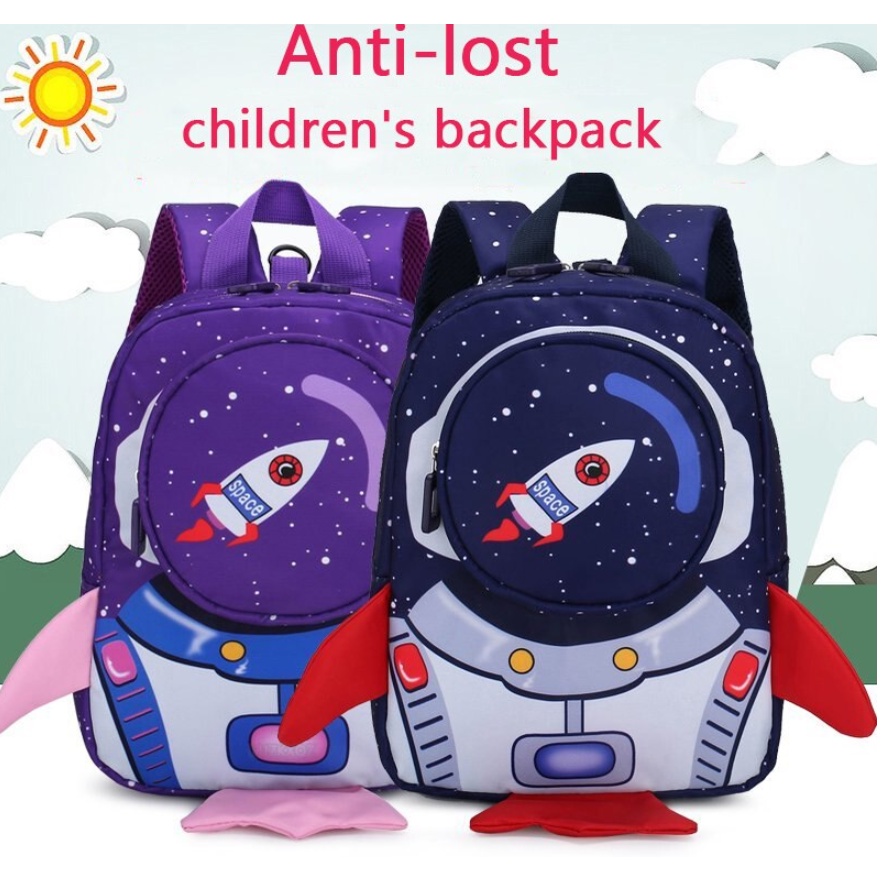 Tas backpack Anak Laki-laki / Perempuan Gambar Astronot 3D Import CB19