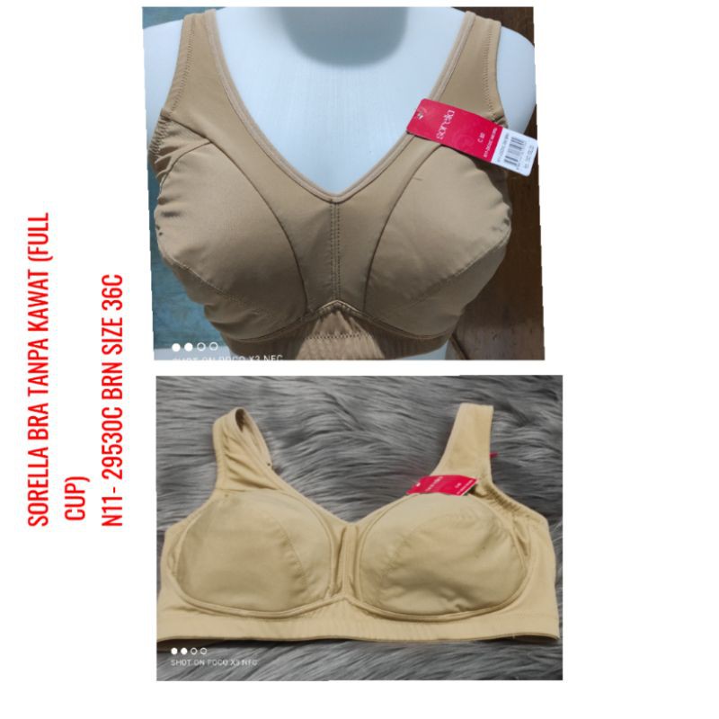 SORELLA BRA TANPA KAWAT BIG SIZE 36C ( NII-29530C) FULL LABEL ORIGINAL