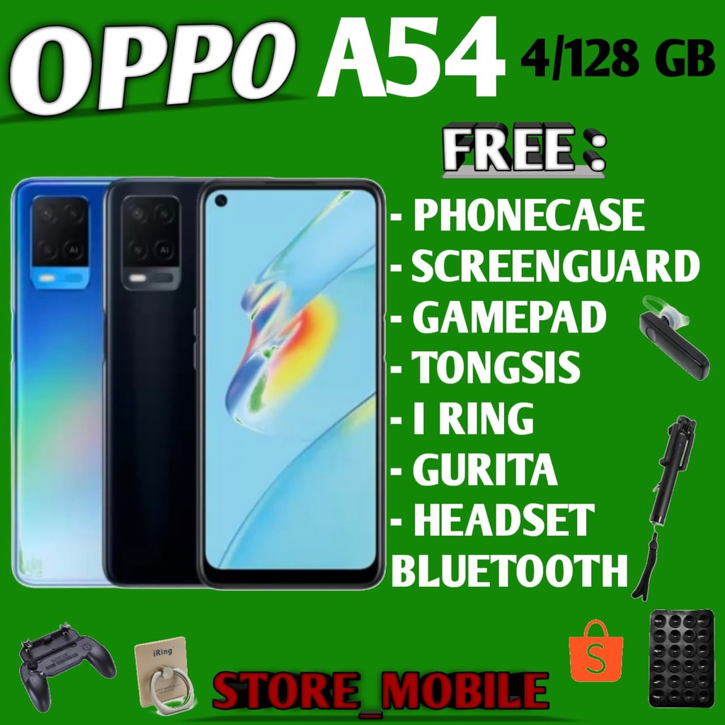 OPPO A54 4/128 2021 RAM 4GB ROM 128GB GARANSI RESMI OPPO | Shopee Indonesia