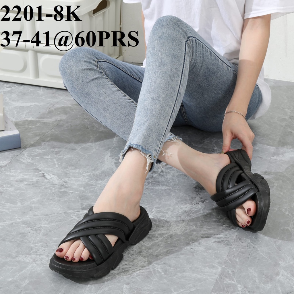 Sendal Selop Wedges Jelly HYS NEW 2201-8/Sendal Karet Kekinian