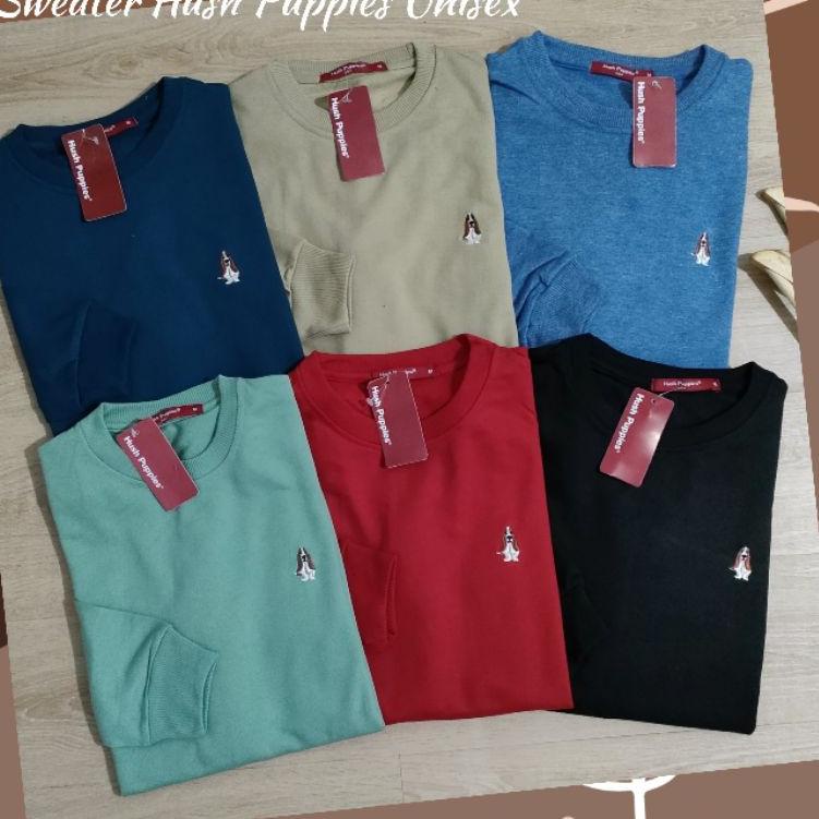 Hush puppies Sweater Hush Puppies Pria Hush Puppies Original Sweater Couple Pasangan Sweater Polos "