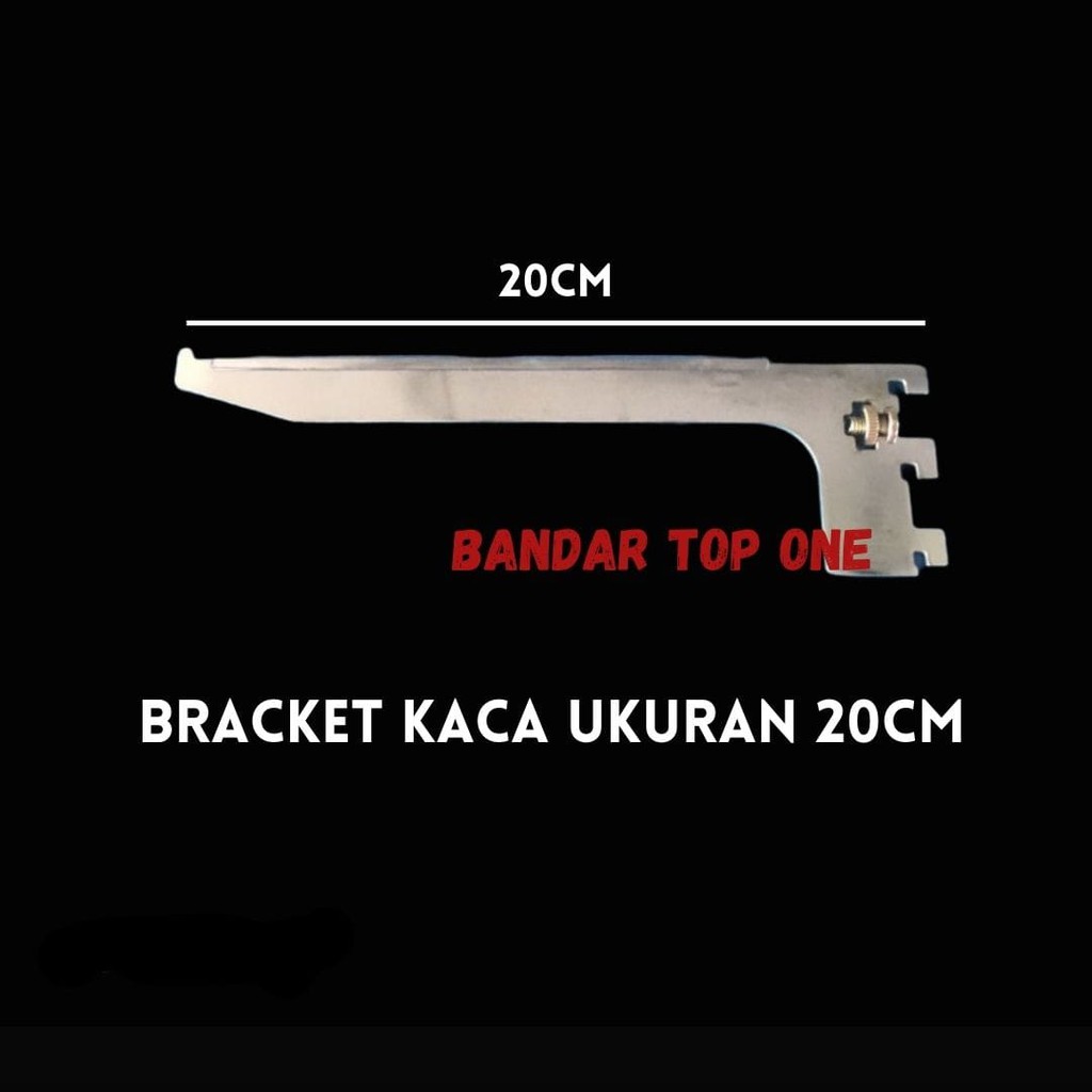 Breket kaca 20 cm atau Daun Kaca 20 cm / Breket Penyangga kaca ukuran 20cm / Briket kaca / Breket Daun Kaca Ukuran 25cm / Penyangga Kaca Ukuran 25 cm