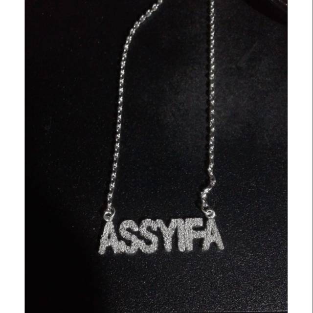 Kalung nama bayi / anak perak murni