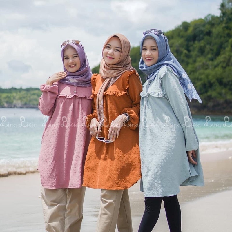 Linalivia Hijab || Tunik Zea || Tunic zea || Linalivia || Atasan