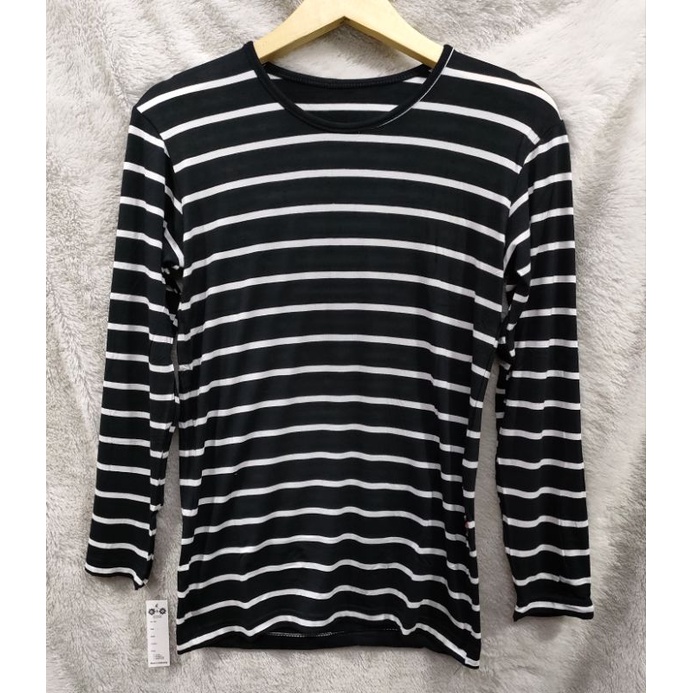 atasan salur belang bahan spandek rayon tebel