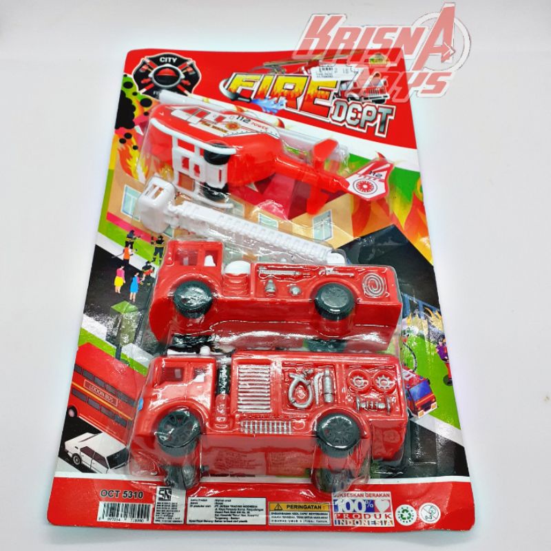 MAINAN ANAK MOBIL PEMADAM KEBAKARAN SET/FIRE DEPT