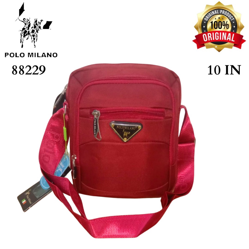 Tas Ransel Selempang Pria Import POLO MILANO 88229 10IN ORIGINAL Ransel Anti Air