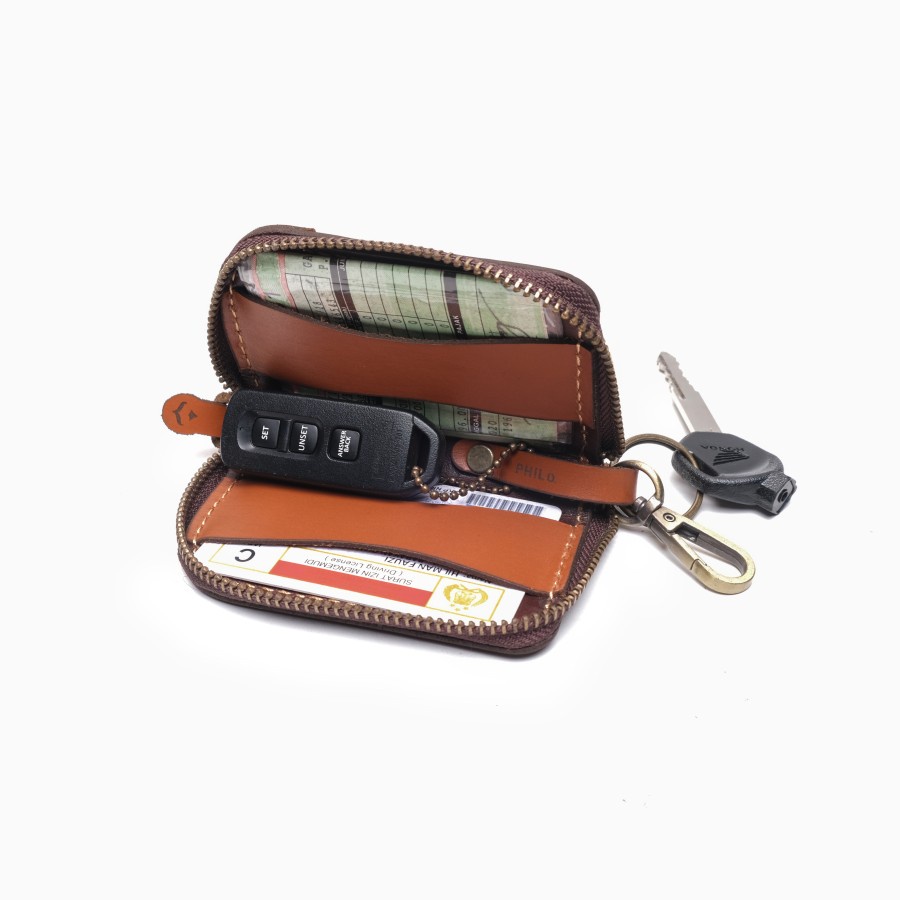 Dompet Stnk Remote Mobil Motor  Keyless Gantungan Kunci Mobil Kulit Asli
