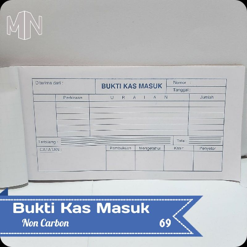 

Buku Kas Masuk 2 Ply Putih merah