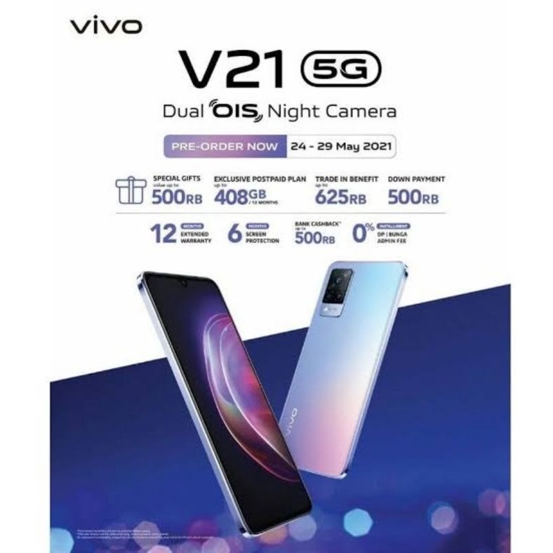 VIVO V21 5G RAM 8/128 GARANSI RESMI VIVO